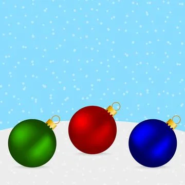 Christmas colored balls for the tree Stock Illustration