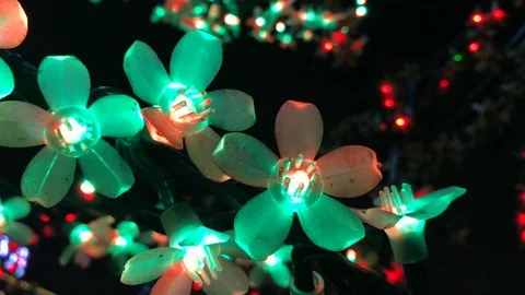 Christmas colored lights close up. 1 Stock-Footage 98515549