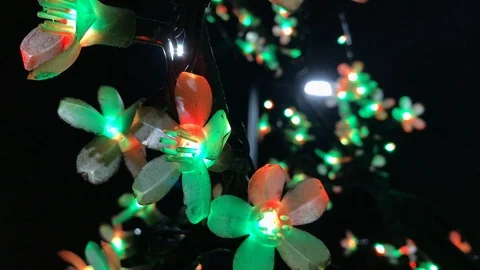 Christmas colored lights close up. 5 Stock-Footage 98515543