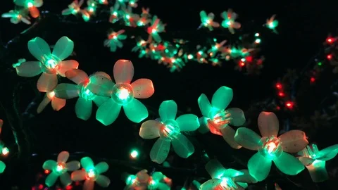 Christmas colored lights close up. 8 Video stock 98515538