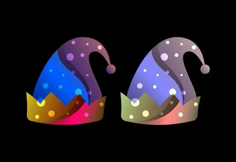 Christmas colorful elf hat vector design template, Christmas decorations Stockillustratie