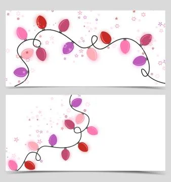 Christmas colorful lights Stock Illustration