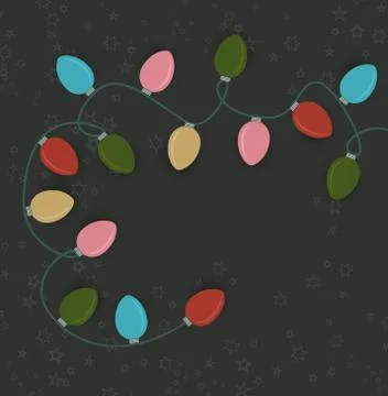 Christmas colorful lights Illustrazione stock