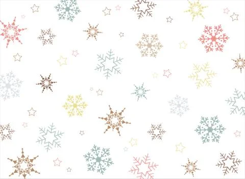 Christmas colorful snowflake pattern background. Stock Illustration