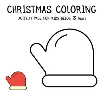 Christmas Coloring Actvity Book For Kids Below 3 Years Stock Illustration