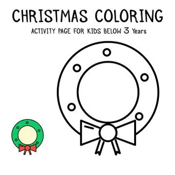 Christmas Coloring Actvity Book For Kids Below 3 Years Stock Illustration