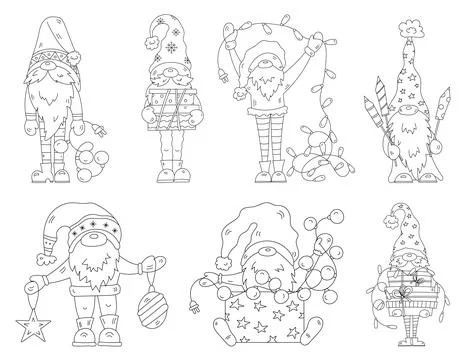 Christmas Coloring Page Stock Illustration
