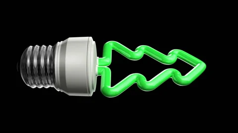 Christmas Compact Fluorescent Lightbulb Video stock 65433025