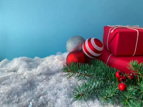  Christmas composition with copy space.  Stock Photos