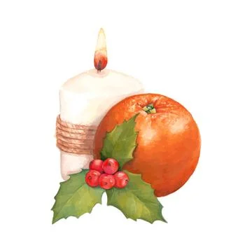 Christmas composition hand drawing Stock Illustration