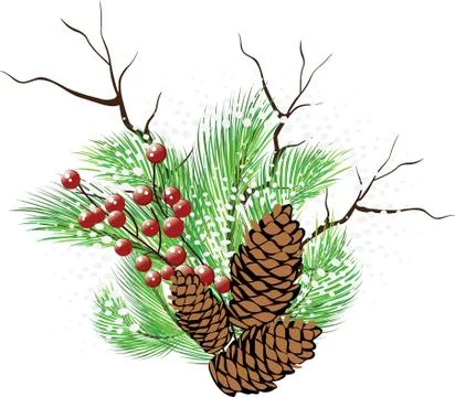 Christmas composition Stock Illustration