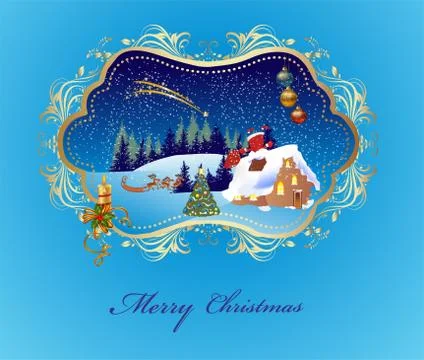 Christmas composition Stock Illustration