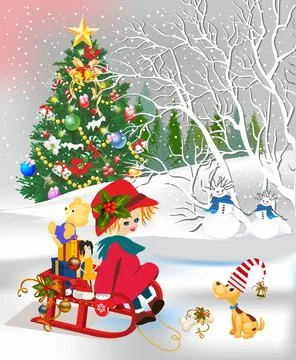 Christmas composition, Stock Illustration