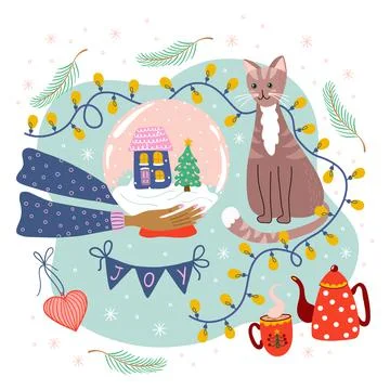 Christmas composition Stock Illustration