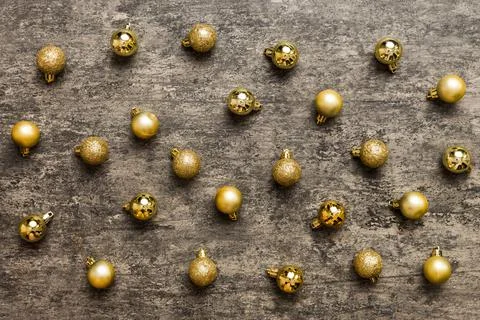 Christmas composition. a pattern of christmas balls on colored background. Fl 写真素材