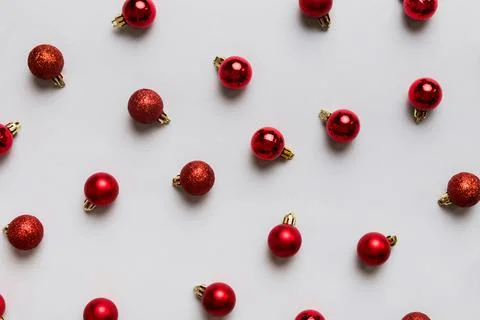 Christmas composition. a pattern of christmas balls on colored background. .. 写真素材
