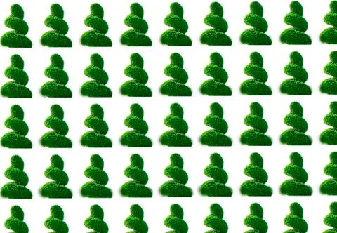 Christmas composition. Pattern made of Christmas tree on white background. Ch 写真素材