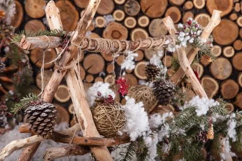 Christmas composition for postcard Stock-Fotos