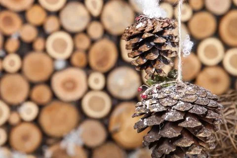 Christmas composition for postcard Stock Photos