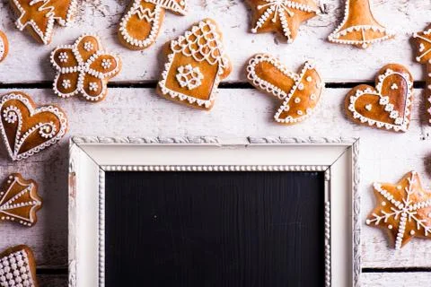 Christmas composition. Studio shot Stock Photos