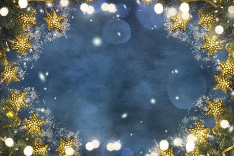 Christmas composition. Top view, flat lay, copy space. Stock Photos