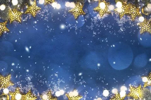 Christmas composition. Top view, flat lay, copy space. Stock Photos