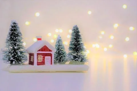 Christmas composition on white background 스톡 사진