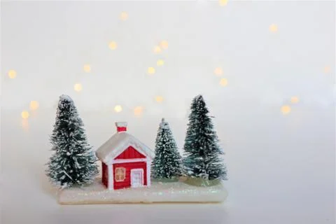 Christmas composition on white background Stock Photos