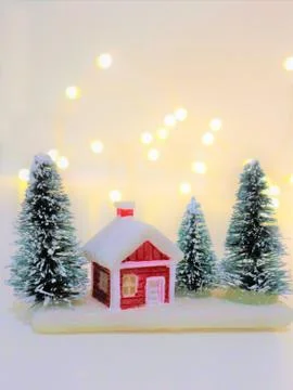 Christmas composition on white background Stock Photos