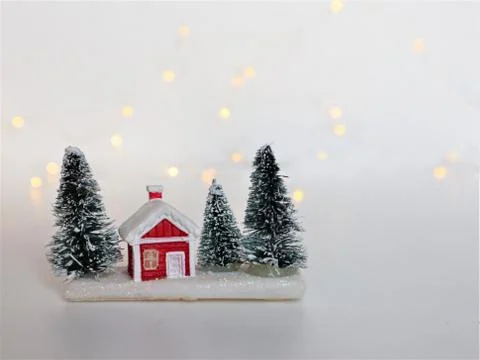Christmas composition on white background Stock Photos
