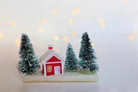 Christmas composition on white background Stock Photos