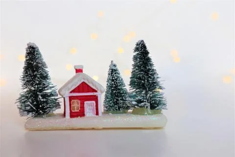 Christmas composition on white background Stock Photos