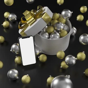 Christmas concept with balls copy space Stock Illustration