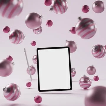 Christmas concept with balls copy space Ilustración de archivo