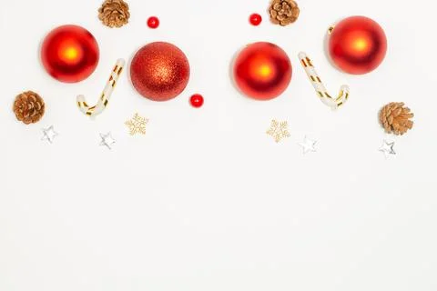 Christmas concept, Composition of decorations christmas festive with pine con Stock Photos