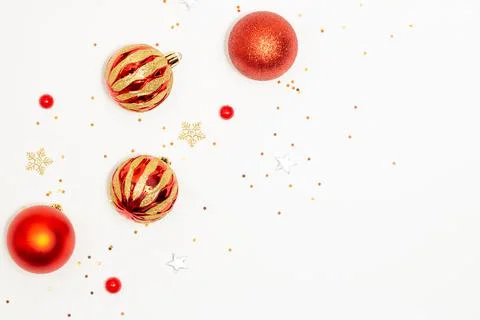 Christmas concept, Composition of decorations christmas festive with stars an Stock Photos