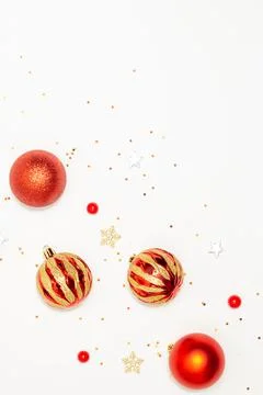 Christmas concept, Composition of decorations christmas festive with stars an Stock Photos