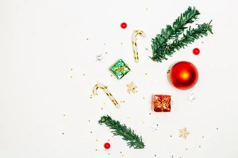 Christmas concept, Composition of decorations christmas festive and ornament  Stock Photos