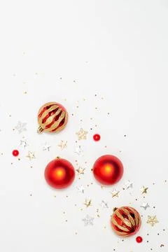 Christmas concept, Composition of decorations christmas festive with stars an Stock Photos