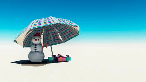 Christmas concept with snowman Stock Illustration