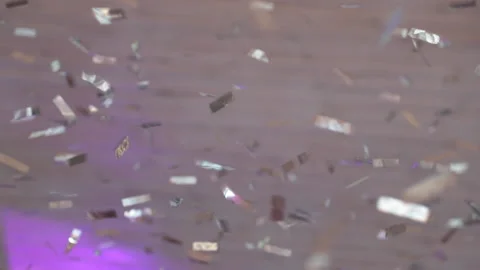 Christmas confetti on the ceiling Stock Footage 144243815