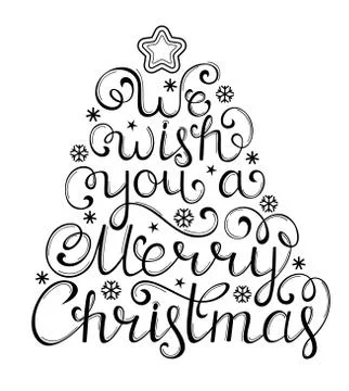 Christmas congratulation on white background Stock Illustration