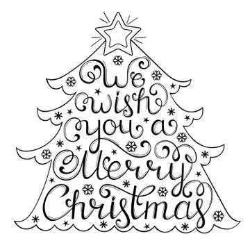Christmas congratulation on white background Stock Illustration