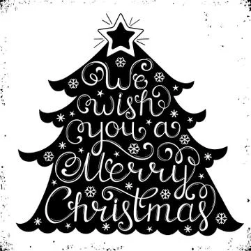 Christmas congratulation on white background Stock Illustration