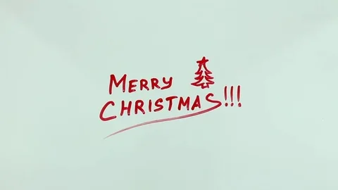 Christmas congratulation on white Stock Footage 83122431