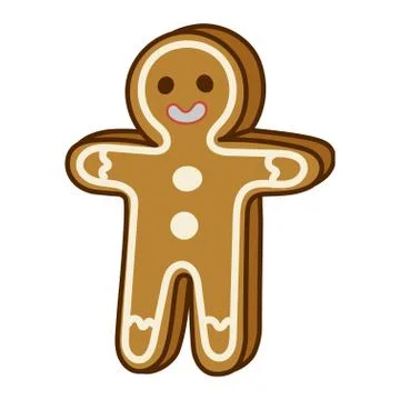Christmas cookie cake isolated vector icon Stock Illustration