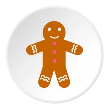 Christmas cookie icon circle Stock Illustration