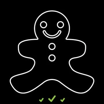 Christmas cookie it is white icon . Illustrazione stock