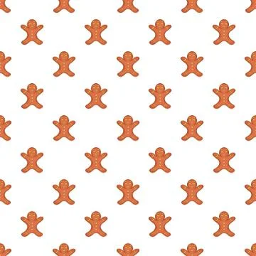 Christmas cookie pattern, cartoon style Illustrazione stock