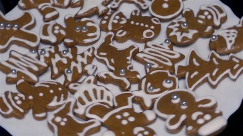 Christmas Cookies - Gingerbread Stock Footage 83488194